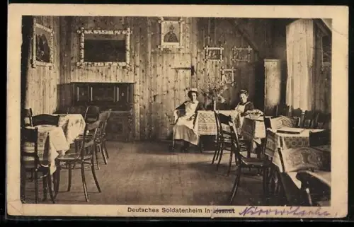 AK Ljusnat, Deutsches Soldatenheim, Krankenschwestern sitzen an einem Tisch