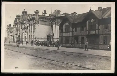 AK Kowel, Soldaten am Bahnhof
