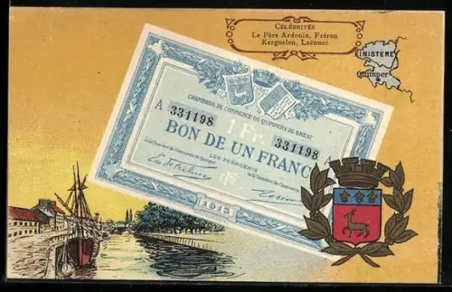 AK Quimper, Un billet d`un Franc