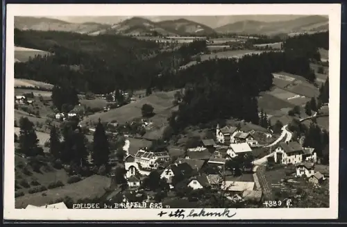 AK Birkfeld, Edelsee aus der Vogelschau