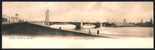 Klapp-AK Liége, Exposition universelle 1905, Confluent de l`Ourthe et de la Meuse