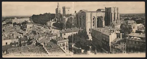 Klapp-AK Avignon, Le Chateau des Papes, vue prise du Beffroi