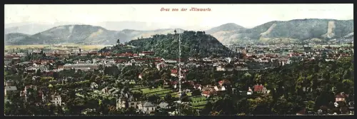 Klapp-AK Graz, Ortsansicht von der Hilmwarte