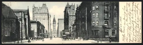 Klapp-AK Philadelphia, PA, South Broad Street from Spruce Street, looking North