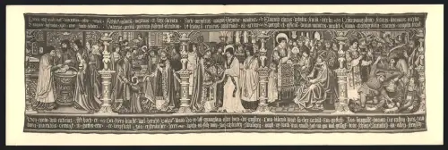 Klapp-AK Bern, Gewirkter Teppich mit Szenen aus dem Leben d. hl. Vinzenz von Saragossa, Bern hist. Museum