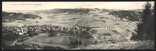 Klapp-AK Dagmersellen, Panorama von Dagmarsellen und Umgebung