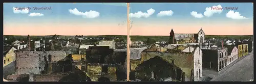 Klapp-AK Somme-Py, Panorama des zerstörten Ortes, Feldzug 1914/15/16