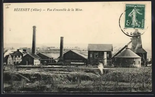 AK Bézenet /Allier, Vue d`ensemble de la Mine