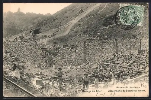 AK Montlucon, Maconnerie du batardeau amont