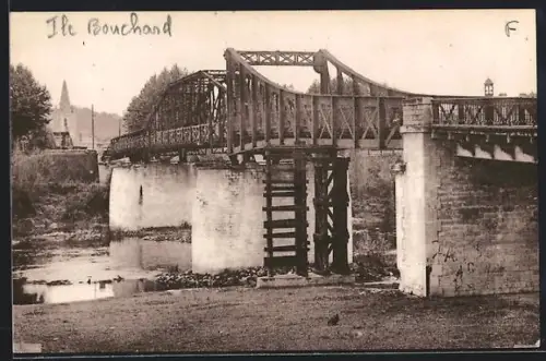 AK Ile Bouchard /Indre-et-Loire, Pont provisoire Saint-Gilles