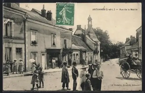 AK Artannes /I.-et-L., Rue de la Mairie