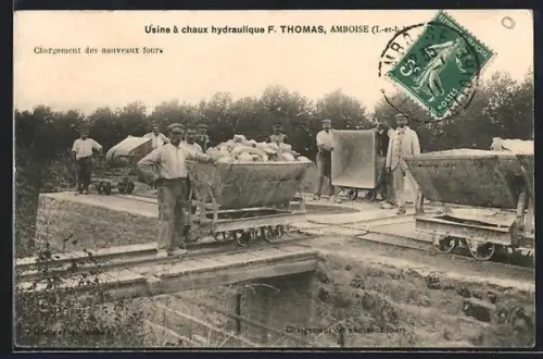 AK Amboise /I.-et-L., Usine à chaux hydraulique F. Thomas