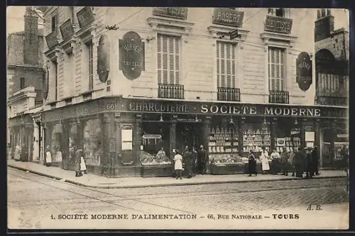 AK Tours, Rue nationale, société moderne d`alimentation