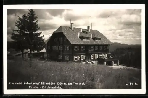 AK Veitsch, Alpengasthof Hubertushof auf der Söllerhöhe am Troiseck