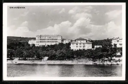 AK Crikvenica, Ansicht vom Wasser aus