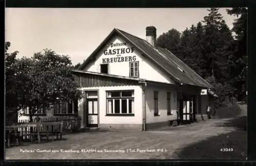 AK Breitenstein am Semmering, Klamm, Polleres Gasthof zum Kreuzberg