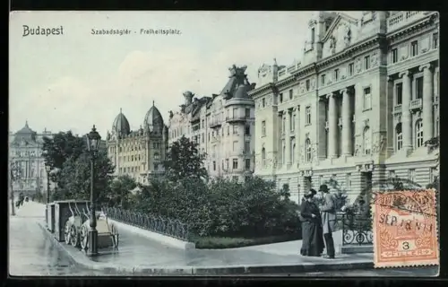 AK Budapest, Freiheitsplatz, Szabadságtér