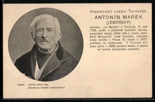 AK Der tschechische Schriftsteller Antonin Marek