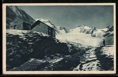 AK Taschachhaus, Ansicht gegen Ölgrubenjoch und Ölgrubenspitze