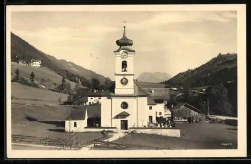 AK Landl i. Tirol, Kirche mit Friedhof