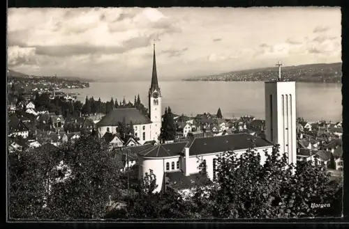 AK Horgen, Blick nach den Kirchen