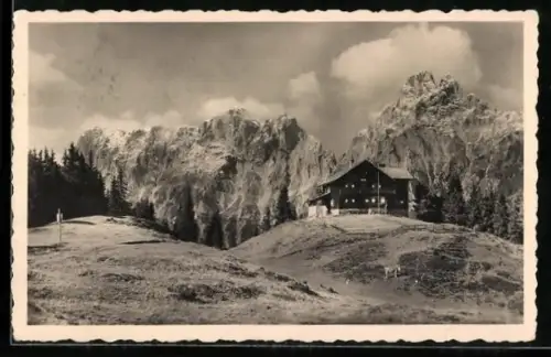 AK Mödlinger Hütte, Ansicht gegen Reichenstein und Sparafeld