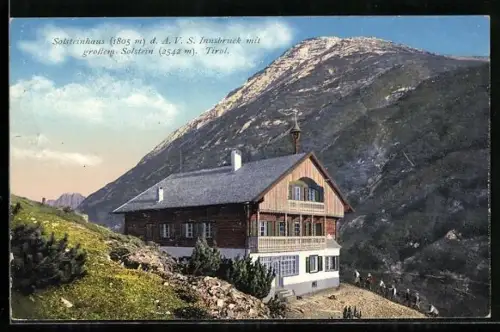 AK Solsteinhaus, Ansicht mit grossem Solstein