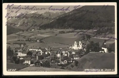 AK Steinach am Brenner, Ortsansicht aus der Vogelschau