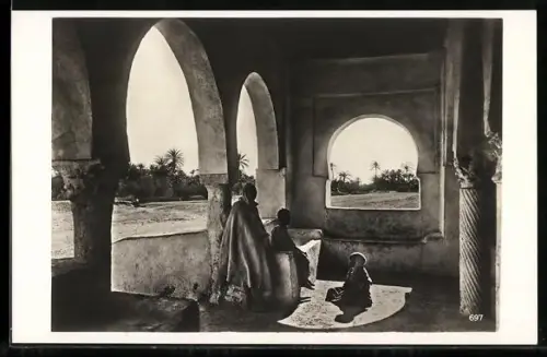 AK Araber Idyll, arabische Kinder in traditionellen Gewändern