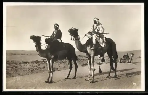 AK Beduinen auf Kamelen