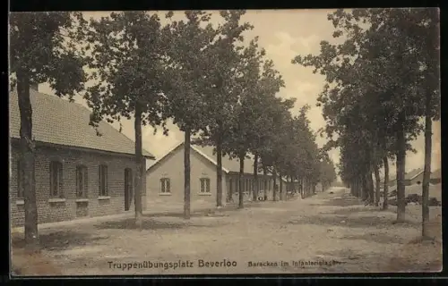AK Beverloo, Truppenübungsplatz, Baracken im Infanterielager