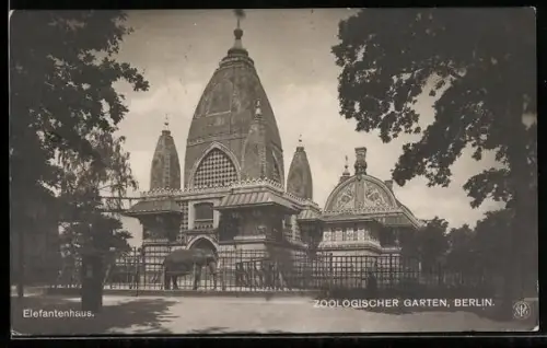 AK Berlin, Zoologischer Garten, Elefantenhaus
