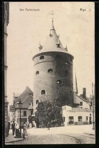 AK Riga, Ansicht vom Pulverturm