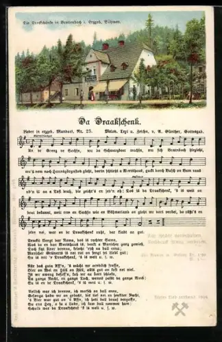 Lied-AK Anton Günther NR: 25, Da Draakschänk, Gasthaus Zur Dreckschänke, Breitenbach