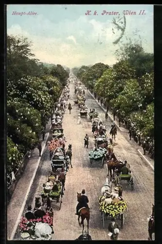 AK Wien, Haupt-Allee im k. k. Prater