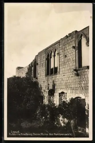 AK Lopud, Ruine des Rektorenpalais, Teilansicht