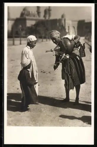 Foto-AK orientalische Volkstypen, Limonadenverkäufer