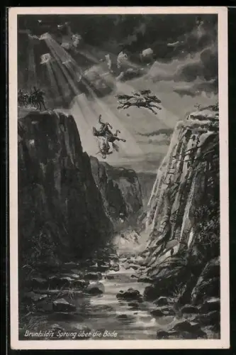 AK Brunhildis Sprung über die Bode, Die Sage von der Rosstrappe