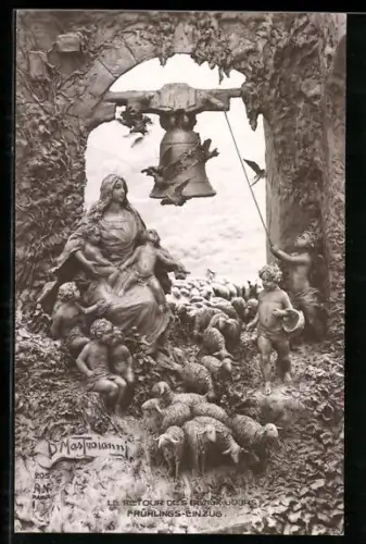 Künstler-AK Domenico Mastroianni: Frühlings-Einzug