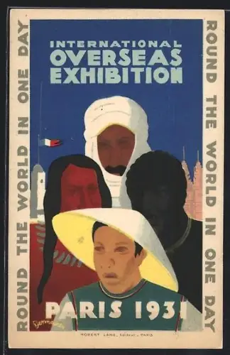 AK Paris, Exposition Coloniale Internationale 1931, Indianer, Chinese, Araber, Afrikaner