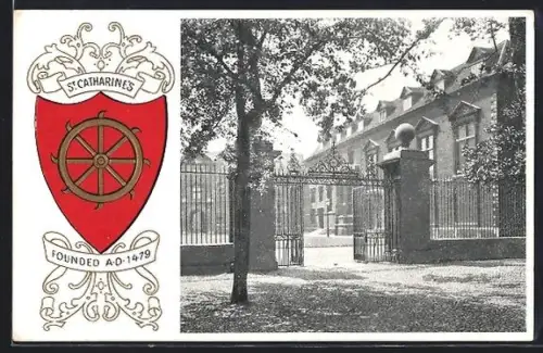 AK Cambridge, Cambridge University, St. Catharine`s, Studentenwappen