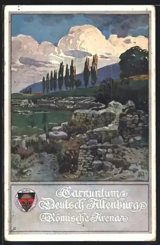 Künstler-AK Deutscher Schulverein Nr. 396: Deutsch Altenburg, Carnuntum, Römische Arena