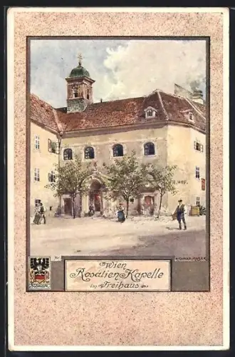 Künstler-AK Richard Moser: Wien, Rosalienkapelle im Freihaus