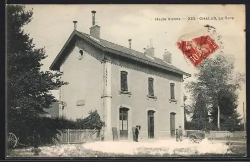 AK Chalus, La Gare, Bahnhof