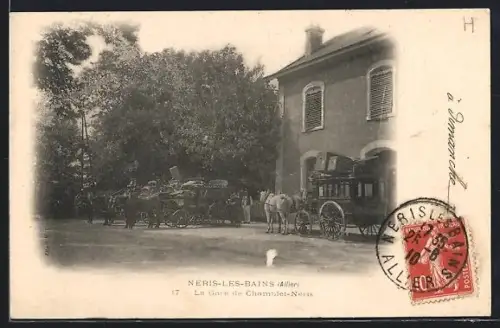 AK Néris-les-Bains, La Gare de Chamblet-Néris, Bahnhof
