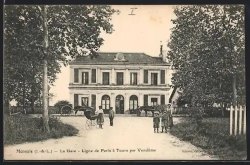 AK Monnaie, La Gare, Bahnhof