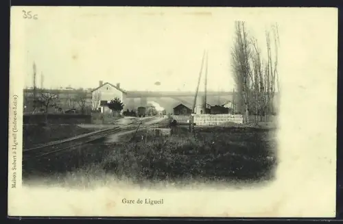 AK Ligueil, La Gare, Bahnhof