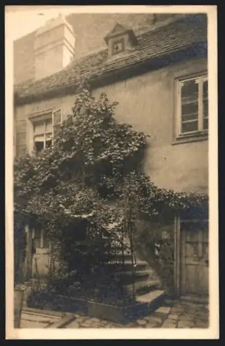 AK Alt-Wien, Mariahilf, Fassade mit Treppe