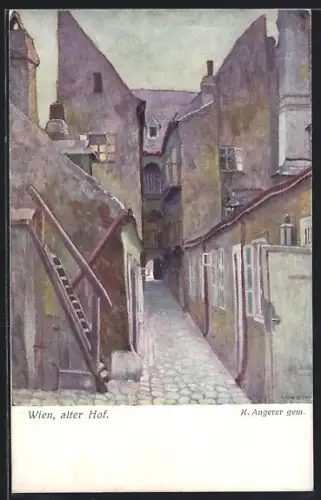 Künstler-AK Alt-Wien, Alter Hof
