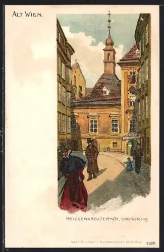 Künstler-AK Wien, Heiligenkreuzerhof, Schönlaterng